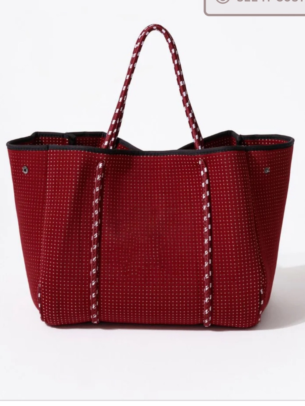 Red Pop up bag / pole tribe Neoprene Tote Bag - Versatile Everyday Carry